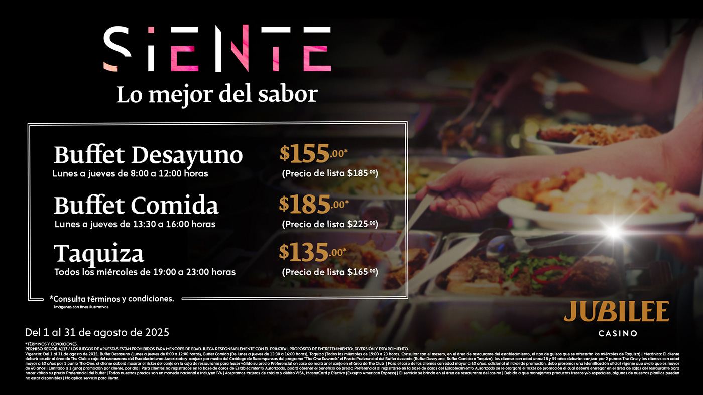 Buffets a precio preferencial